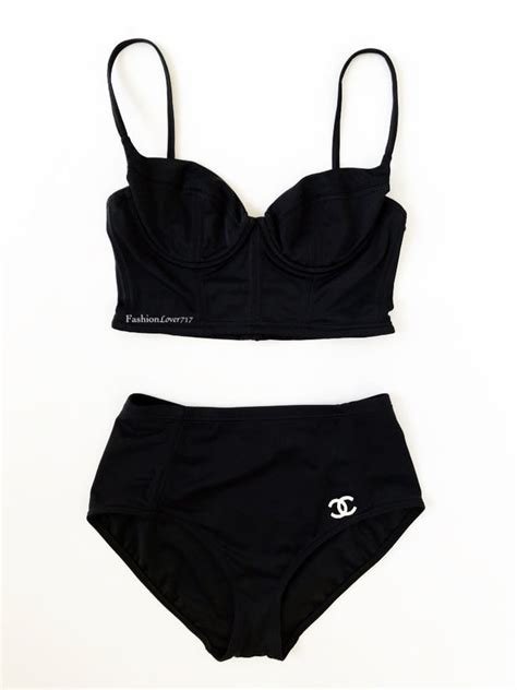 vintage chanel bikini kim k|chanel swimsuit.